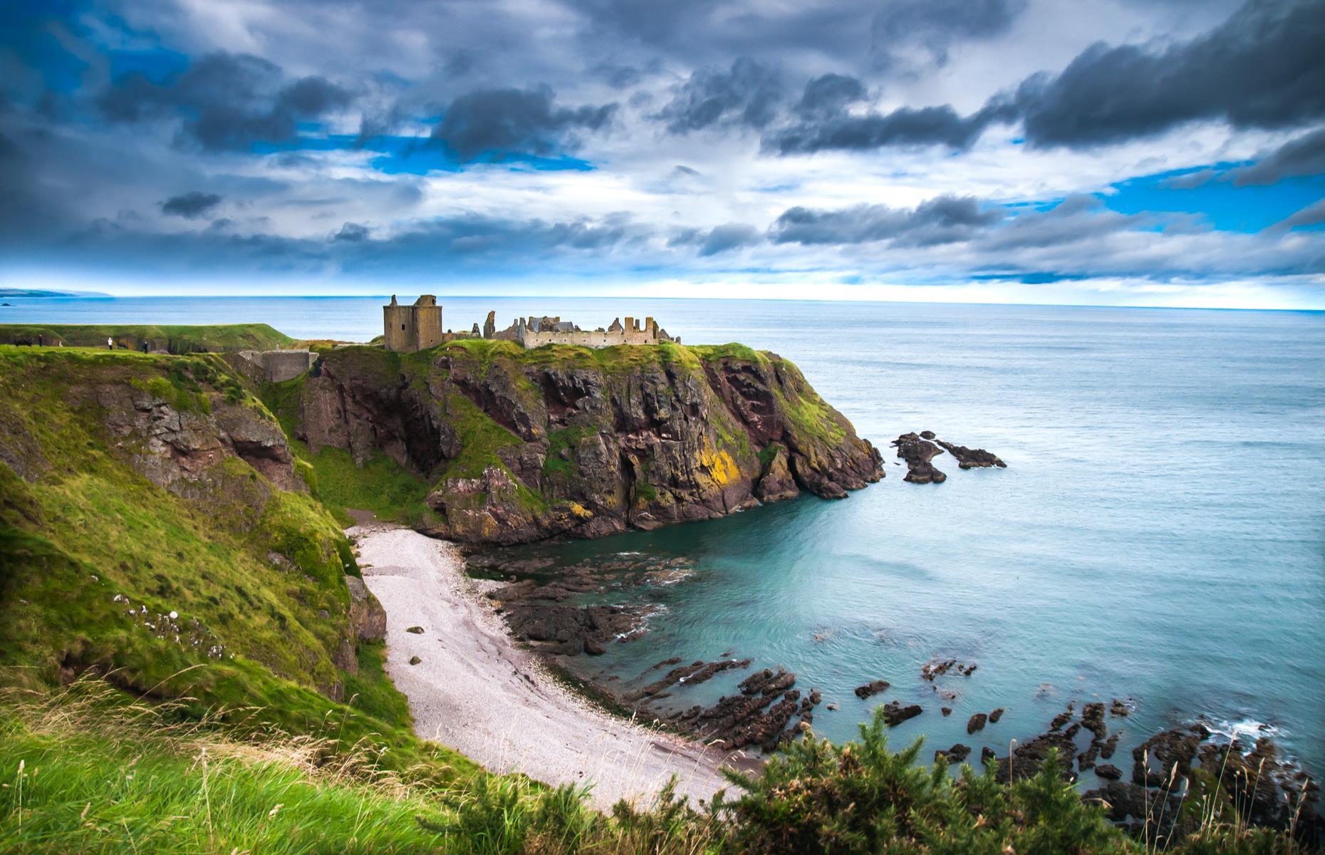 <p>Another brooding castle that's apparently ripe with spirits is <a href="https://www.dunnottarcastle.co.uk/">Dunnottar,</a> which perches on mist-hung cliffs above the North Sea in Scotland's northeast. The Scottish and English have battled fiercely for this stronghold over the centuries, and now it stands as an arresting ruin with eerie dungeons and passageways to boot. Some fascinating ghost stories abound too. The ghost of a young girl in tartan is said to haunt the old brewery, while a spectral soldier has apparently been seen looking out to sea.</p>