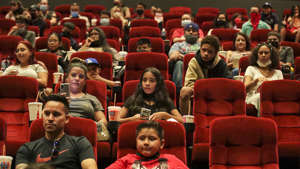Moviegoers at the screening of "Shang-Chi and the Legend of the Ten Rings" at an AMC theater Sept. 4, 2021, in Monterey Park, Calif. Irfan Khan / Los Angeles Times via Getty Images