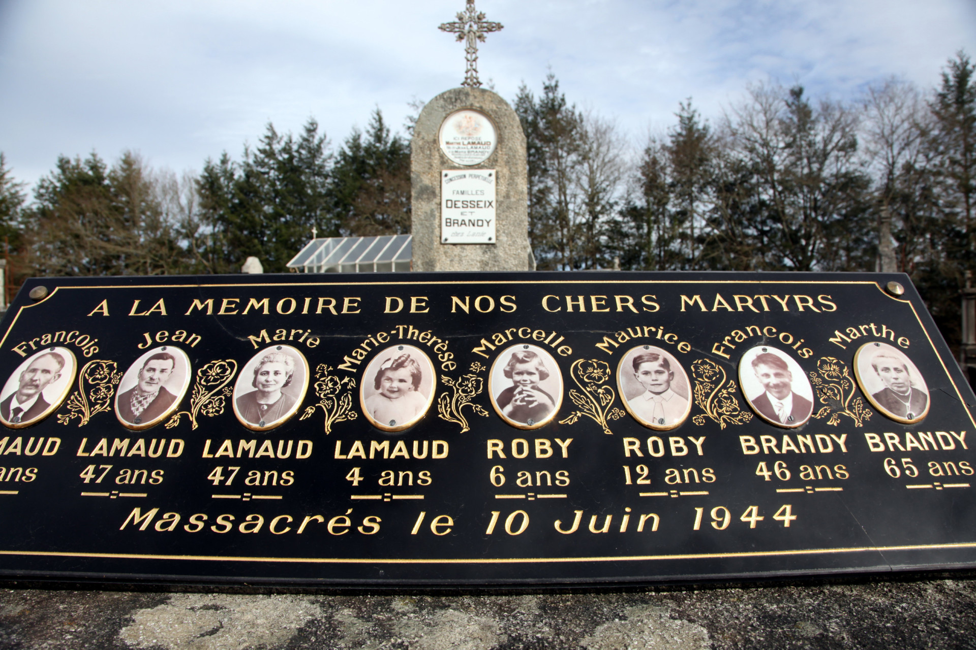 Erinnerung an das Massaker von Oradour-sur-Glane