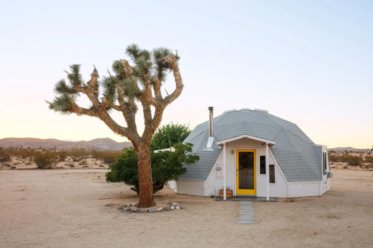 <p>This little done sat in the desert looks like something from a sci-fi film. But inside, the modern, bohemian style makes it a peaceful place to reenergize. </p><p>The dome has AC for the hot desert days and a wood-burning stove for when the temperature drops at night. Nothing quite beats the view of the stars you get sitting outside in the uninterrupted landscape of sand and mountains. </p><p><a href="https://www.airbnb.co.uk/rooms/plus/2093755">Dome in the Desert</a> is famous, featuring in several high-profile magazines, including Apartment Therapy and Esquire. Hundreds of five-star reviews make it easy to see why this is one of the best Airbnb tiny homes to visit. </p>