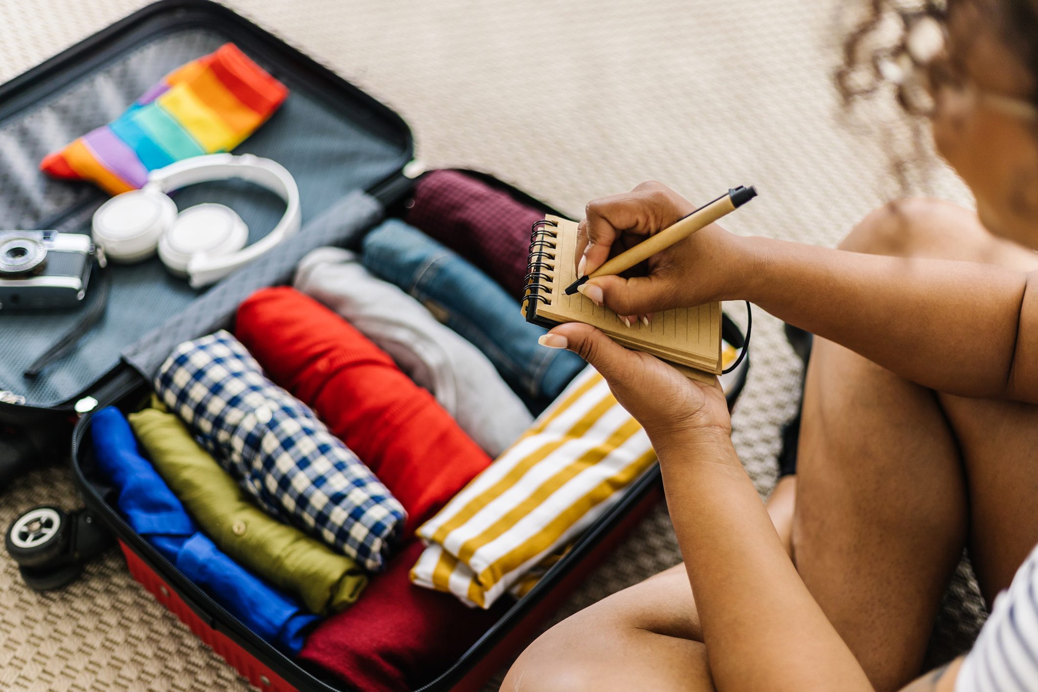 <p>Taking the time to create a <a href="https://www.erincondren.com/packing-list-notepad" rel="noopener noreferrer">packing list</a> (this is different than an <a href="https://www.rd.com/article/the-organized-travelers-checklist/" rel="noopener noreferrer">organized traveler's checklist</a>) a week or two before your trip is one of the best packing tips because it makes certain you don't forget anything and saves you time later on. Starting early ensures you'll be able to purchase things you still need or place an <a href="https://www.rd.com/list/amazon-products-with-perfect-reviews/" rel="noopener noreferrer">Amazon order</a> without last-minute stress.</p> <p>Begin by creating your main categories (clothing, toiletries, charging accessories, documents, etc.). Under each category, list the items you want to bring—and get specific. How many times can you wear a specific top? Which days will you actually be at the beach and need swimwear? Do you anticipate needing sneakers? If you consider yourself an overpacker (or don't want to incur hefty baggage fees), packing lists help you <a href="https://www.rd.com/list/10-ways-to-pack-lighter-when-you-travel/" rel="noopener noreferrer">pack lighter</a>—you've already done the work to build your vacation wardrobe and won't be tempted to add another outfit or two. Plus, you can refer to it when you go home so you don't leave anything in the hotel room or <a href="https://www.rd.com/list/airbnb-rentals-under-100/" rel="noopener noreferrer">Airbnb</a>.</p> <p class="listicle-page__cta-button-shop"><a class="shop-btn" href="https://www.erincondren.com/packing-list-notepad">Shop the Packing List</a></p>
