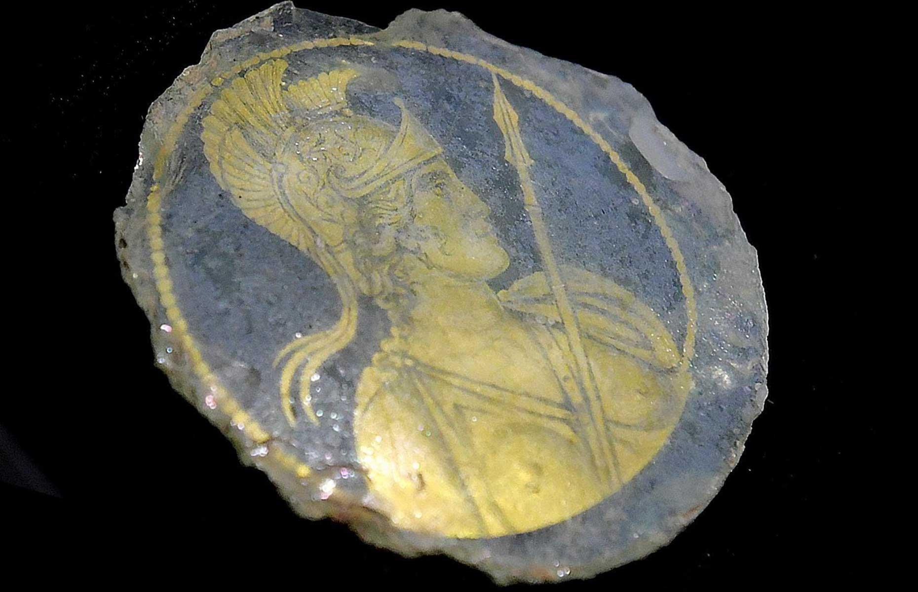 <p>During construction of a new metro station in Rome, workers discovered <a href="https://www.smithsonianmag.com/smart-news/construction-workers-unearthed-this-golden-glass-depicting-the-goddess-of-rome-180981629/">this unique golden glass fragment</a>. Dating back to the 4th century AD, the rare find depicts Roma (the goddess who personified ancient Rome) and may have once formed the bottom of a drinking glass. It’s the first artefact of its kind ever found, with the use of gold leaf suggesting it was a luxury item. When the new metro station opens in 2024, it'll also house a small museum displaying the fragment alongside other artefacts found nearby.</p>