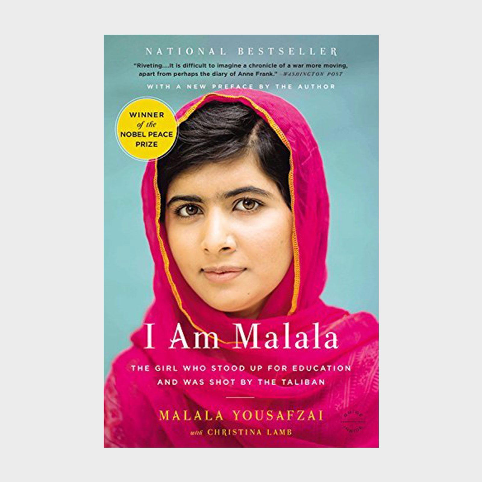 <p>In 2012, few expected 15-year-old Malala Yousafzai to survive after being shot point-blank by the Taliban on her way home from school. She fought for her right to an education and survived. And soon, she became the world's youngest recipient of the Nobel Peace Prize. Her 2015 memoir <a href="https://www.amazon.com/Am-Malala-Stood-Education-Taliban/dp/0316322423" rel="noopener"><em>I Am Malala</em></a> is one of survival, endurance and passion for making waves and creating change.</p> <p class="listicle-page__cta-button-shop"><a class="shop-btn" href="https://www.amazon.com/Am-Malala-Stood-Education-Taliban/dp/0316322423/">Shop Now</a></p>