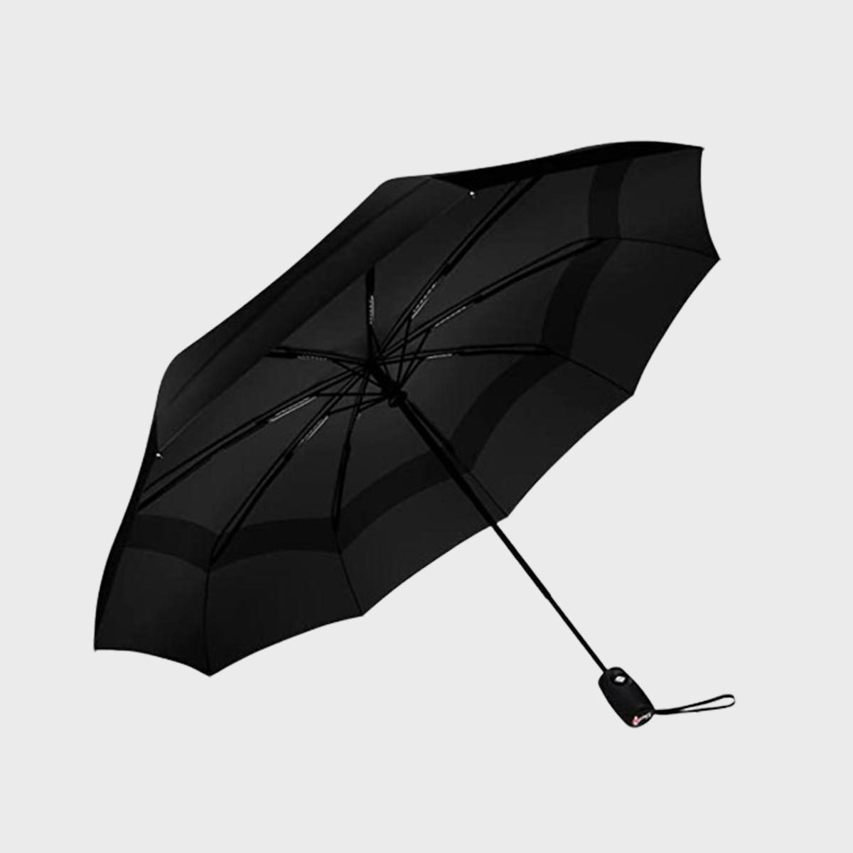 <p>When it comes to <a href="https://www.rd.com/list/packing-mistakes/">packing mistakes</a>, not bringing an umbrella is a common error. This <a href="https://www.amazon.com/Windproof-Travel-Umbrella-Rain-Compact/dp/B0160HYB8S/" rel="noopener noreferrer">windproof travel umbrella</a> folds down to such a small size that it even fits in a tiny travel day pack or <a href="https://www.rd.com/list/underseat-luggage/">underseat bag</a>. Weighing a mere 15 ounces, it's small but mighty. It expands to provide full coverage and sports reinforced fiberglass ribs to withstand intense weather conditions.</p> <p class="listicle-page__cta-button-shop"><a class="shop-btn" href="https://www.amazon.com/Windproof-Travel-Umbrella-Rain-Compact/dp/B0160HYB8S/">Shop Now</a></p>