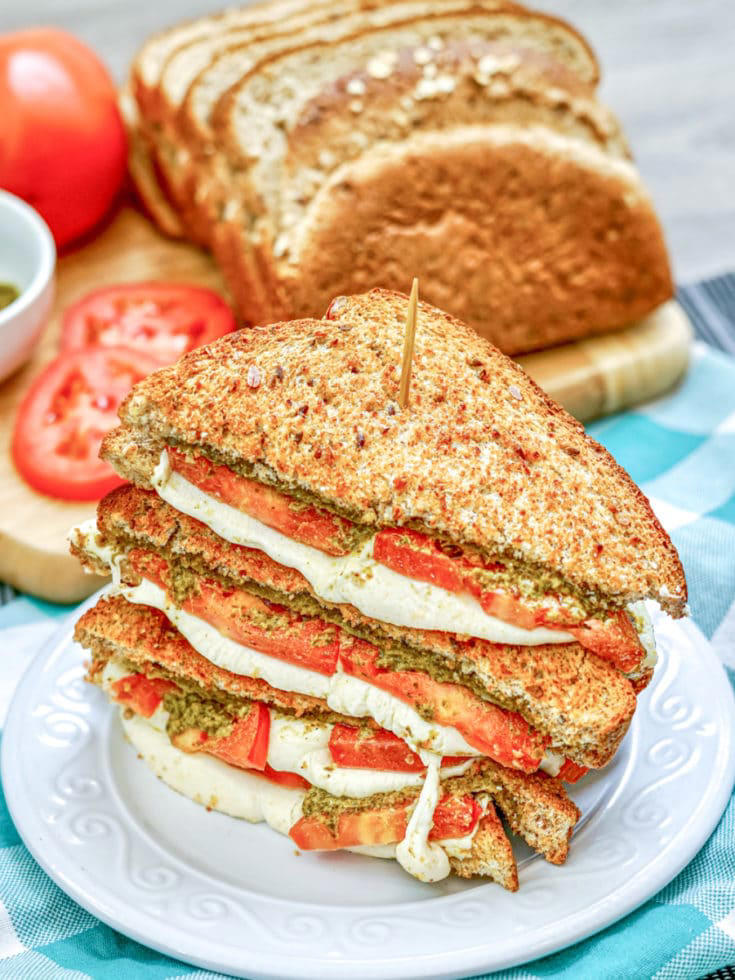 Tomato Pesto Air Fryer Grilled Cheese
