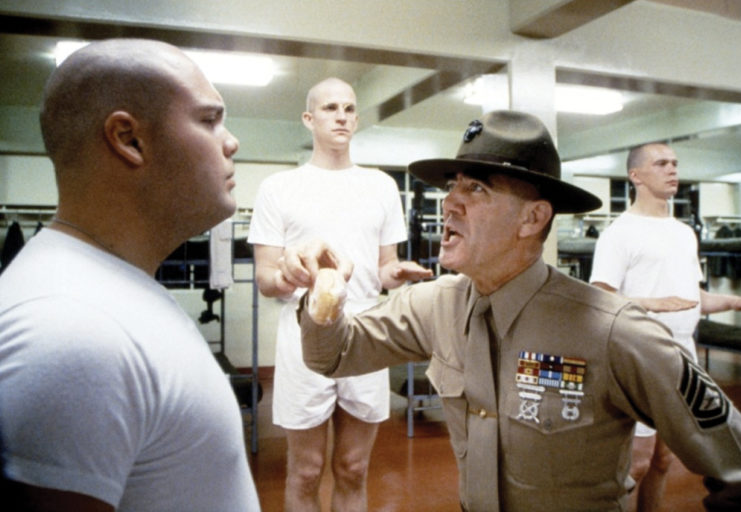<p>It's a proven fact that Stanley Kubrick was one of the best directors to ever grace Hollywood, and the scenes in <em>Full Metal Jacket</em> that feature the recruits training at <a href="https://www.mcrdpi.marines.mil/" rel="noopener">Marine Corps Recruit Depot</a>, Parris Island is an example as to why.</p> <p>During basic training, no recruit is considered above the rest, and Kubrick was able to bring that sentiment to the big screen by using a special lens, which kept each actor's face in focus, meaning no one person was the center of attention.</p>