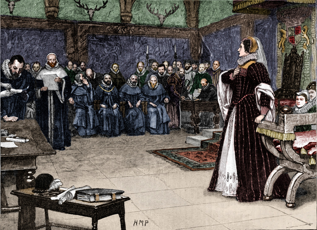 <p>Mary, Queen of Scots was implicated in the Babington Plot and arrested on August 11, 1586, an entire 18 years after she started the house arrest imposed by Elizabeth. The following month, she was tried for treason, denying the charges on the grounds that she was a foreign anointed queen and since she was never an English subject, she couldn't be guilty of treason.</p> <p>Mary was also denied the opportunity to review evidence and access to legal counsel. She also stated that her letters were taken without her knowledge. On October 25, she was still convicted and sentenced to death.</p>