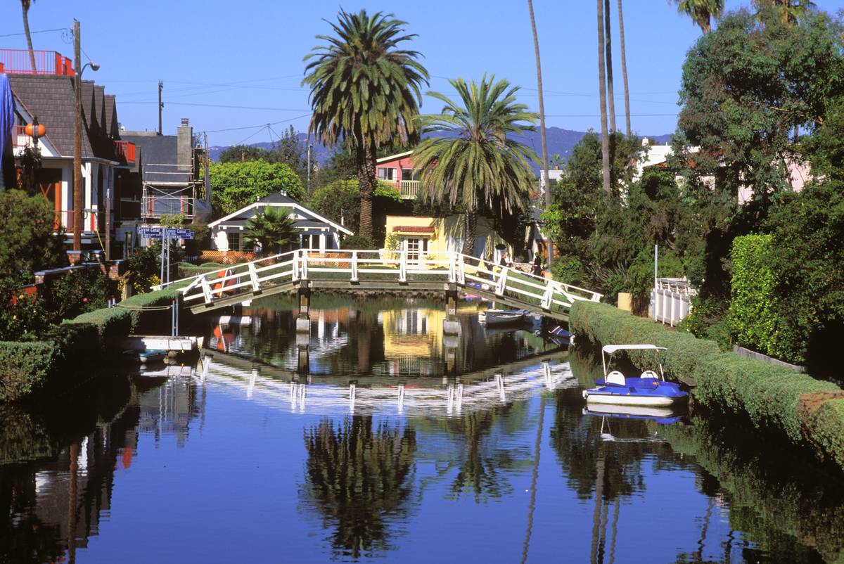 <p>It's almost impossible to overlook the similarities between Venice, California, and the famous city of Venice in Italy. It's clear that the American tribute city, filled with canals, bridges, and wrought-iron balconies, was committed to replicating their inspiration city.</p> <p>The manmade waterways don't compare to the natural ones in Italy, but it is a nice escape within the U.S.A.</p>