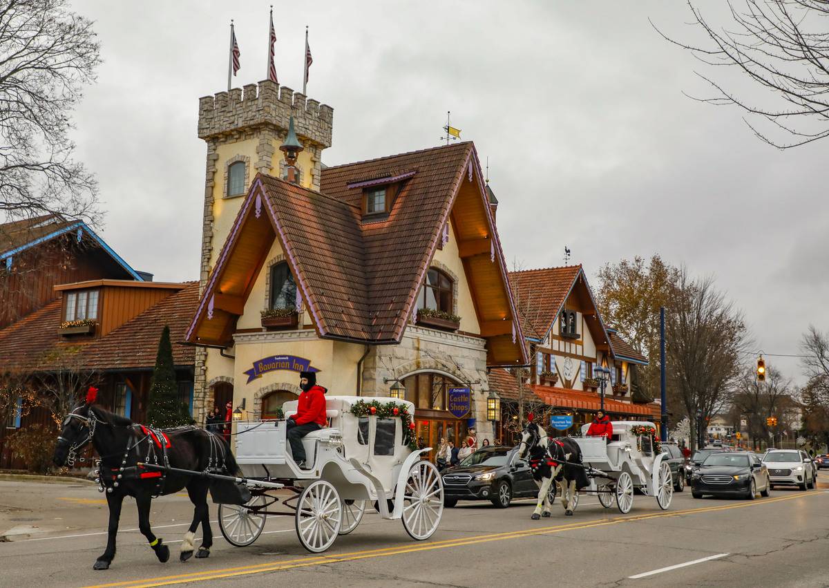 <p>Frankenmuth, Michigan is described on the <a href="https://www.frankenmuth.org/about-frankenmuth/" rel="noopener noreferrer">Frankenmuth tourism website</a> as "Michigan's little Bavaria." Inspired by the German state, the village was founded as a Bavarian mission colony for Lutheran settlers in 1845. </p> <p>The town has since become famous for Bronner's Christmas Wonderland which operates a Christmas village year-round and claims to be home to the largest Christmas store in the world.</p>