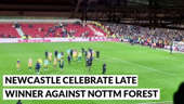 Newcastle United celebrate win over Nottingham Forest
