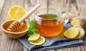 Hot lemon and honey could help soothe the stubborn cough.