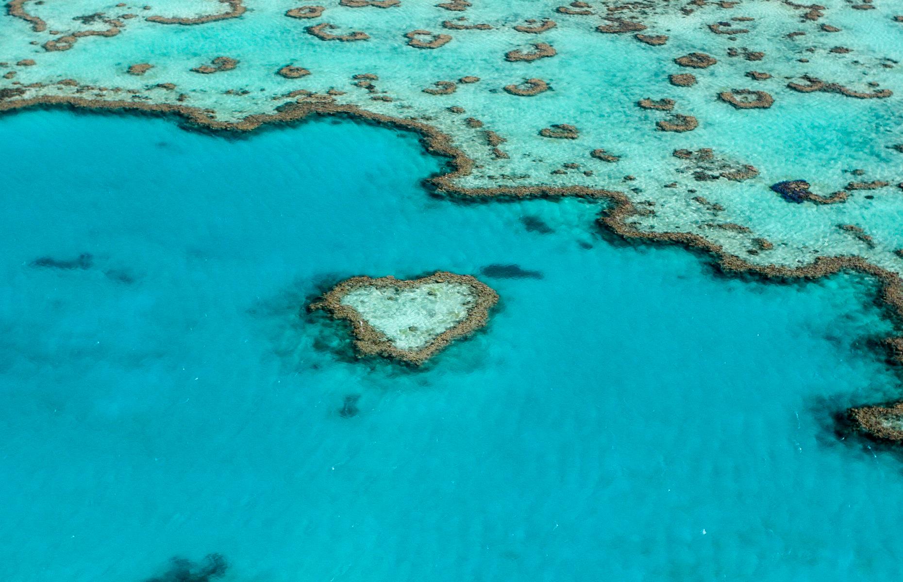 <p>This cute heart-shaped formation near the Whitsundays in the Great Barrier Reef Marine Park has become one of Australia’s most familiar landmarks, appearing in numerous tourism campaigns – but you won’t get to see it up close. Heart Reef has protected status so it’s forbidden to sail or snorkel near it. You can however circle above to admire it on a scenic flight or helicopter tour.</p>  <p><a href="https://www.loveexploring.com/galleries/92400/28-incredible-places-you-wont-believe-are-in-australia?page=1"><strong>28 incredible places you won't believe are in Australia</strong></a></p>