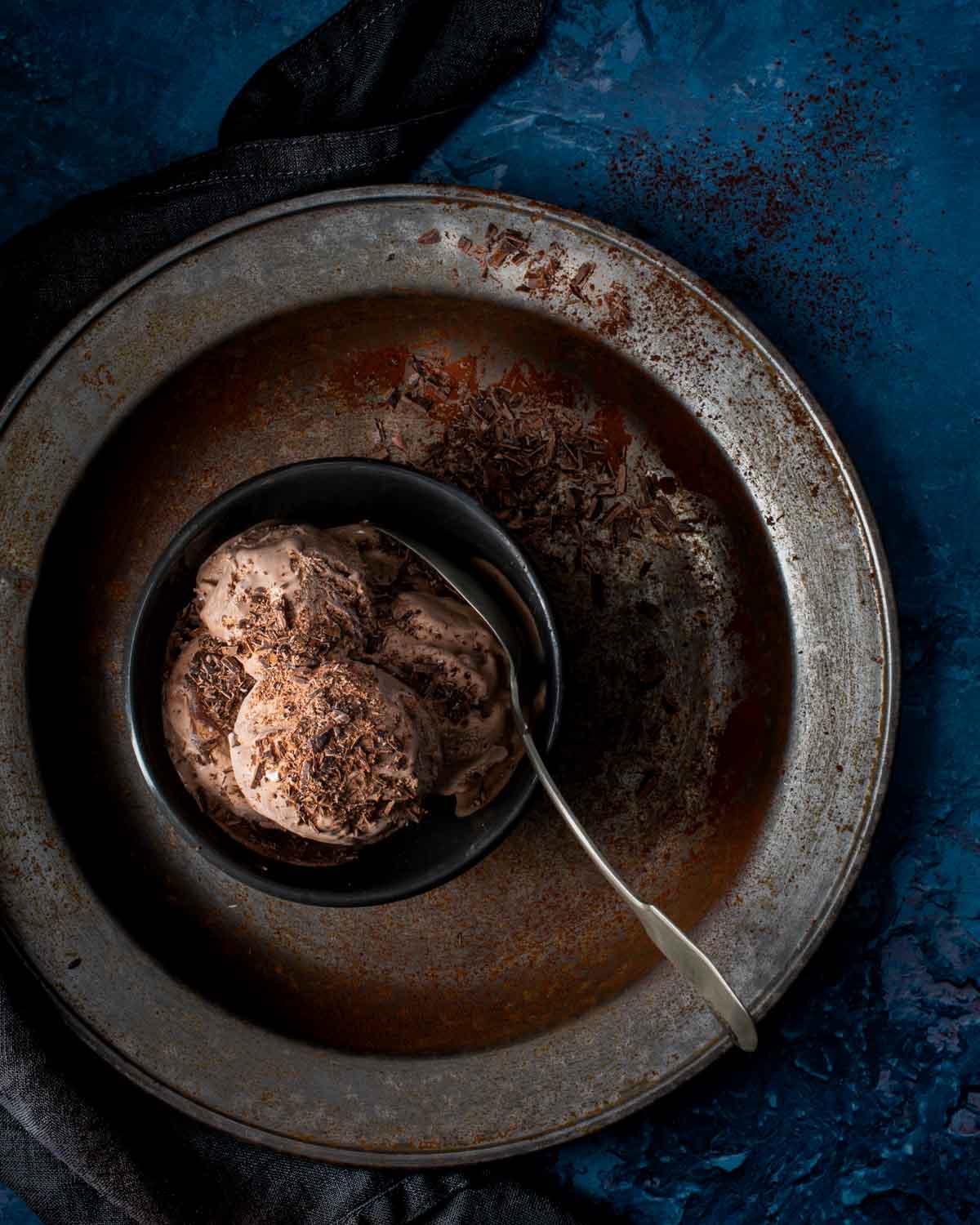 <p>Buckle up for an indulgently rich, creamy, and intensely dark chocolate ice cream experience! Laughably easy to make, doesn't require an ice cream maker and you only need four ingredients.</p> <p><strong>Go to the recipe</strong>: <strong><a href="https://thecinnamonjar.com/dark-chocolate-ice-cream-no-churn/">Dark Chocolate Ice Cream</a></strong></p>