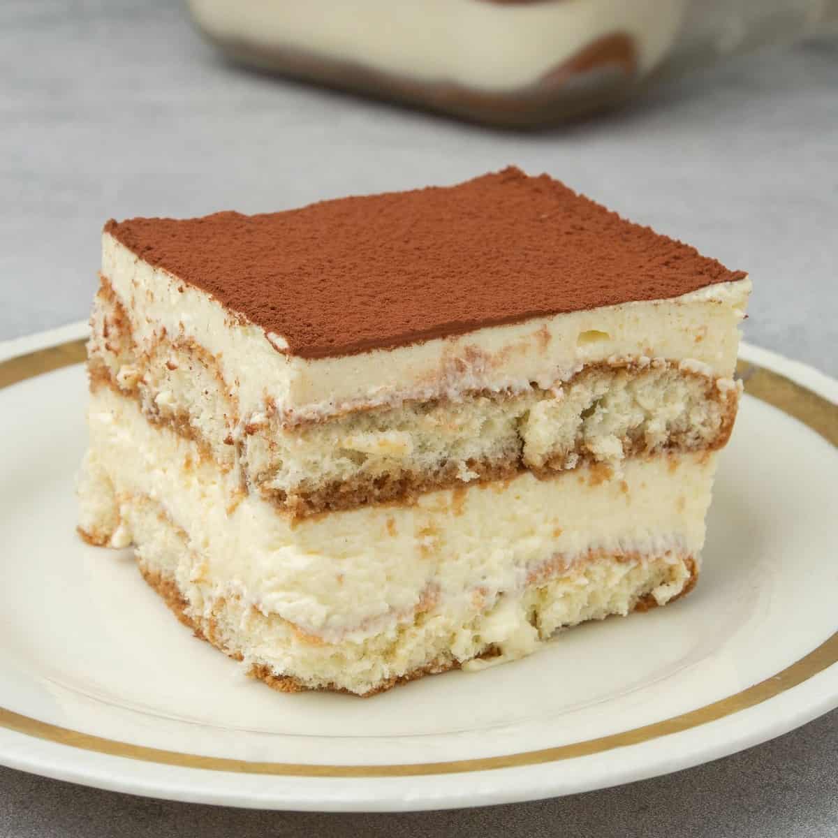<p>This Authentic Italian <strong><a href="https://www.spatuladesserts.com/home-made-tiramisu-recipe-from-scratch/">Tiramisu</a></strong> features homemade airy ladyfingers that are layered in between light mascarpone cream, rich espresso, and a touch of cocoa finish. Dolce vita! You absolutely have to make this recipe, no excuse!</p> <p><strong>Go to the recipe: <a href="https://www.spatuladesserts.com/home-made-tiramisu-recipe-from-scratch/">Tiramisu</a></strong></p>
