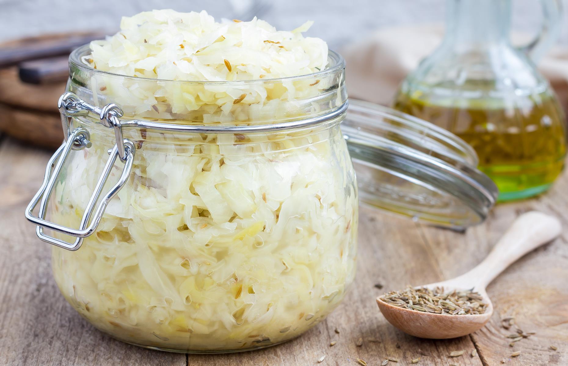 <p>The fermented cabbage dish sauerkraut is most readily associated with Eastern Europe today – but did you know its origin story begins in ancient China? It's said that <a href="https://www.thespruceeats.com/sauerkraut-the-quintessential-eastern-european-vegetable-1137498">the builders of the Great Wall of China began fermenting cabbage in rice wine</a> to make it last for longer as they toiled away. Now it's often served as an accompaniment to things like schnitzel and bratwurst.</p>