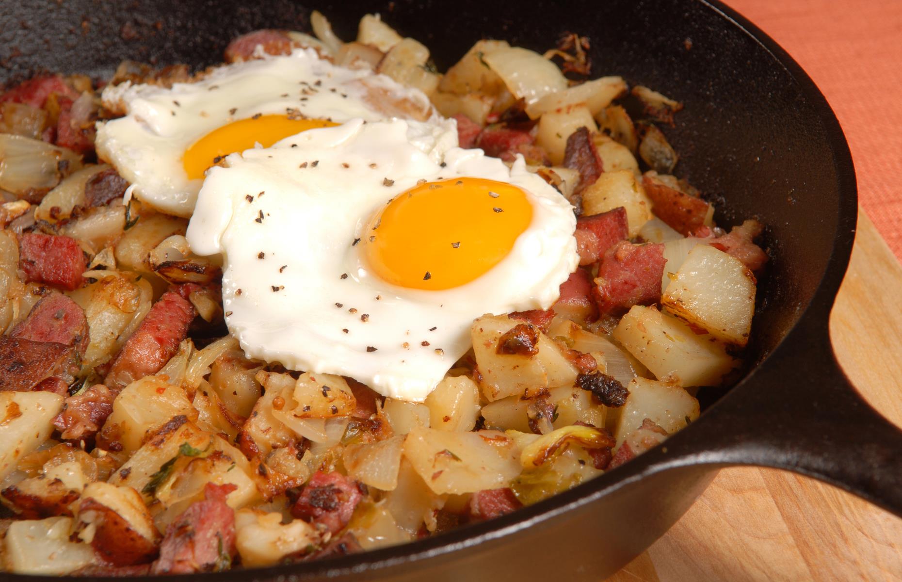 Which famous foods were invented when times were hard?