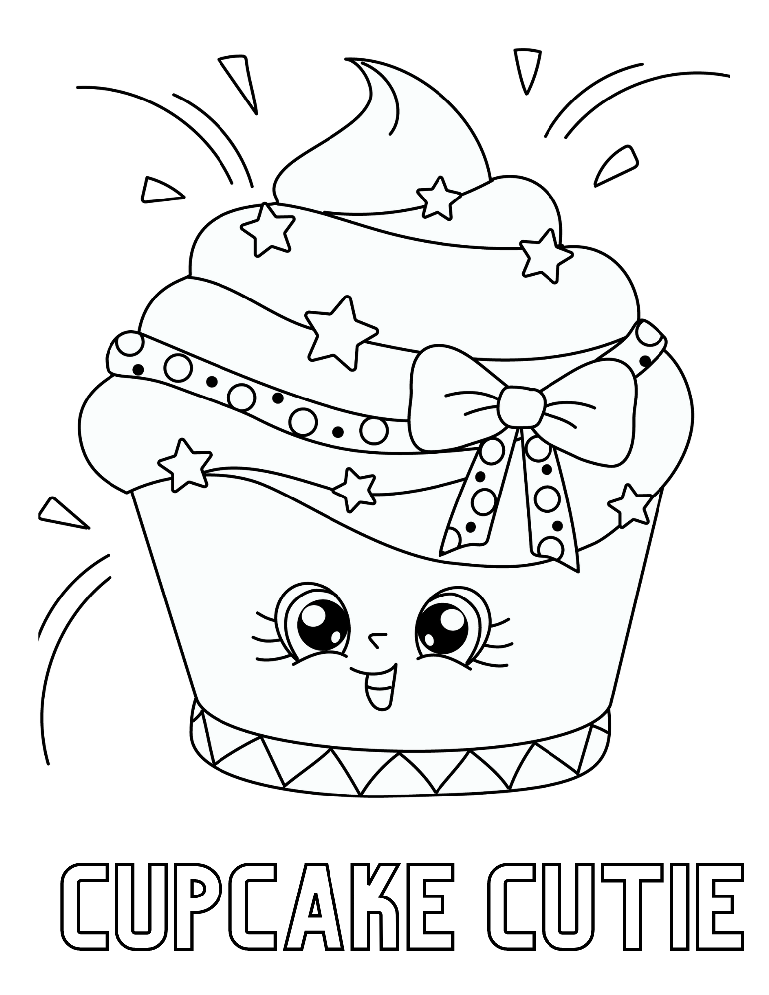 8 Cute Cupcake Coloring Pages