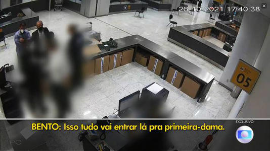 'Isso tudo vai entrar lá pra primeira-dama', disse Bento Albuquerque. Foto: Reprodução/TV Globo