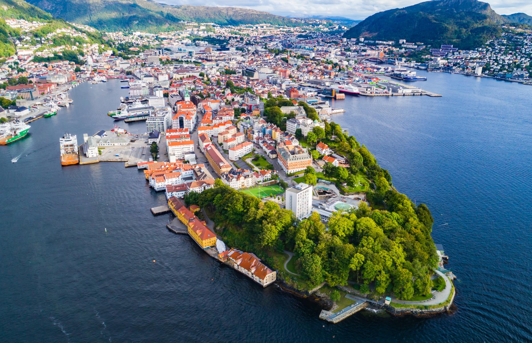 Usually among the most popular cruise destinations in Europe, the Port of Bergen, Norway’s second largest port, is the gateway to the country’s beautiful fjords. The city is charming in its own right too, with houses nestled into hilltops and steep, narrow alleyways, as well as the UNESCO World Heritage Site Bryggen, a historic wharf.