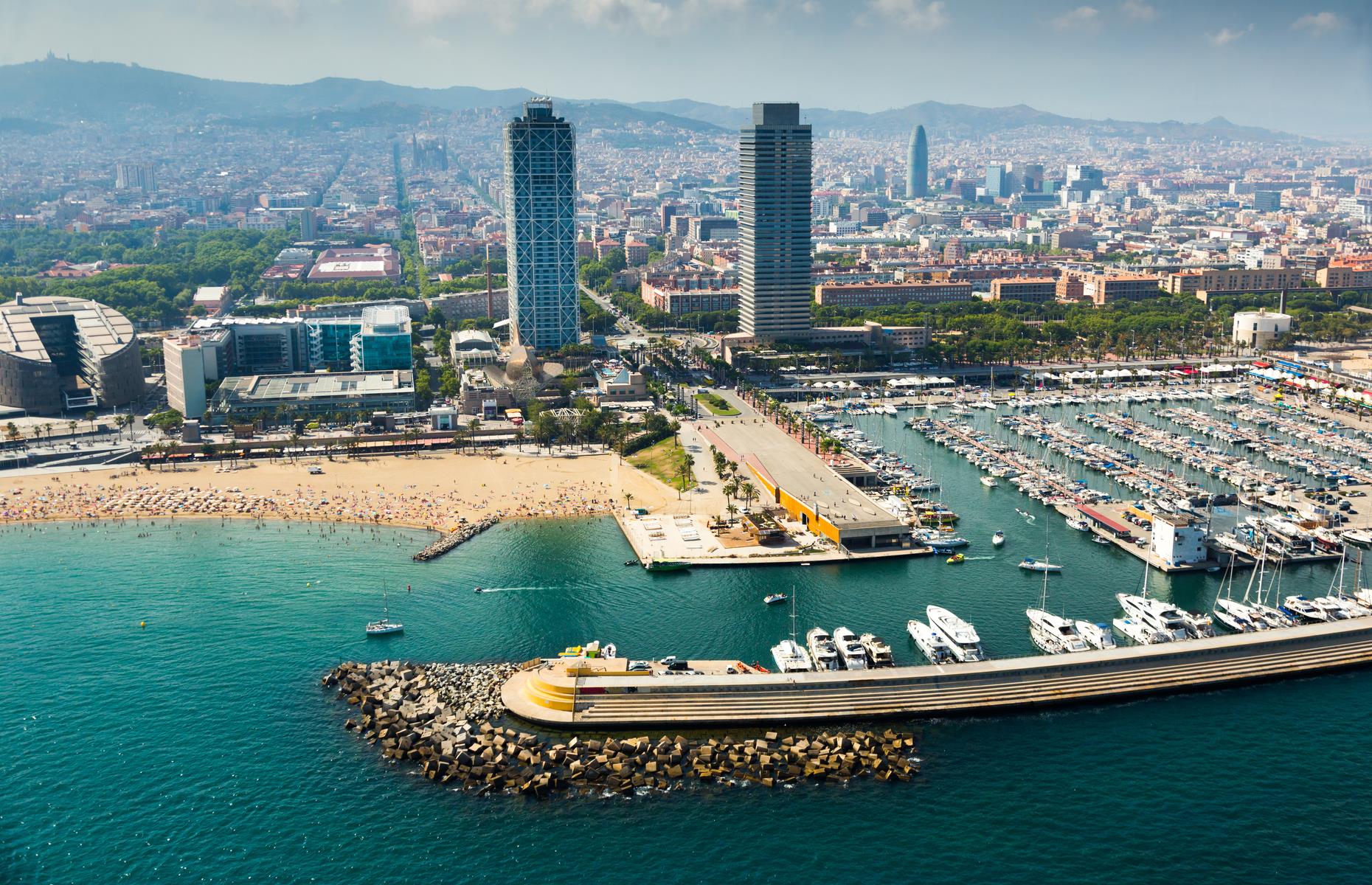 <p>Having been a trading hub for 2,000 years, the Port of Barcelona is also a major destination for cruises today. Captured from above in this spectacular aerial shot, the attractive port is within easy reach of the city centre and beach. Take a look at <a href="https://www.loveexploring.com/guides/79209/explore-barcelona-what-to-do-where-to-stay-and-where-to-eat">our guide to the Catalan city here</a>.</p>