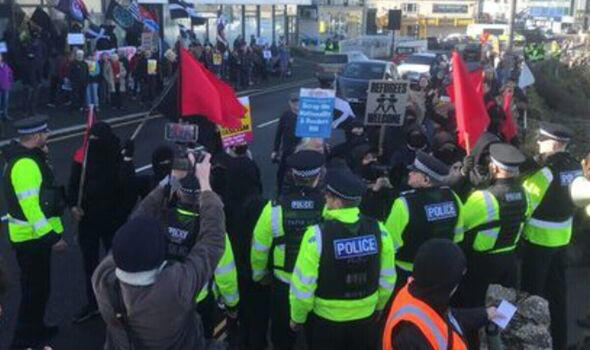 Cornwall migrant protests outside asylum seeker hotel