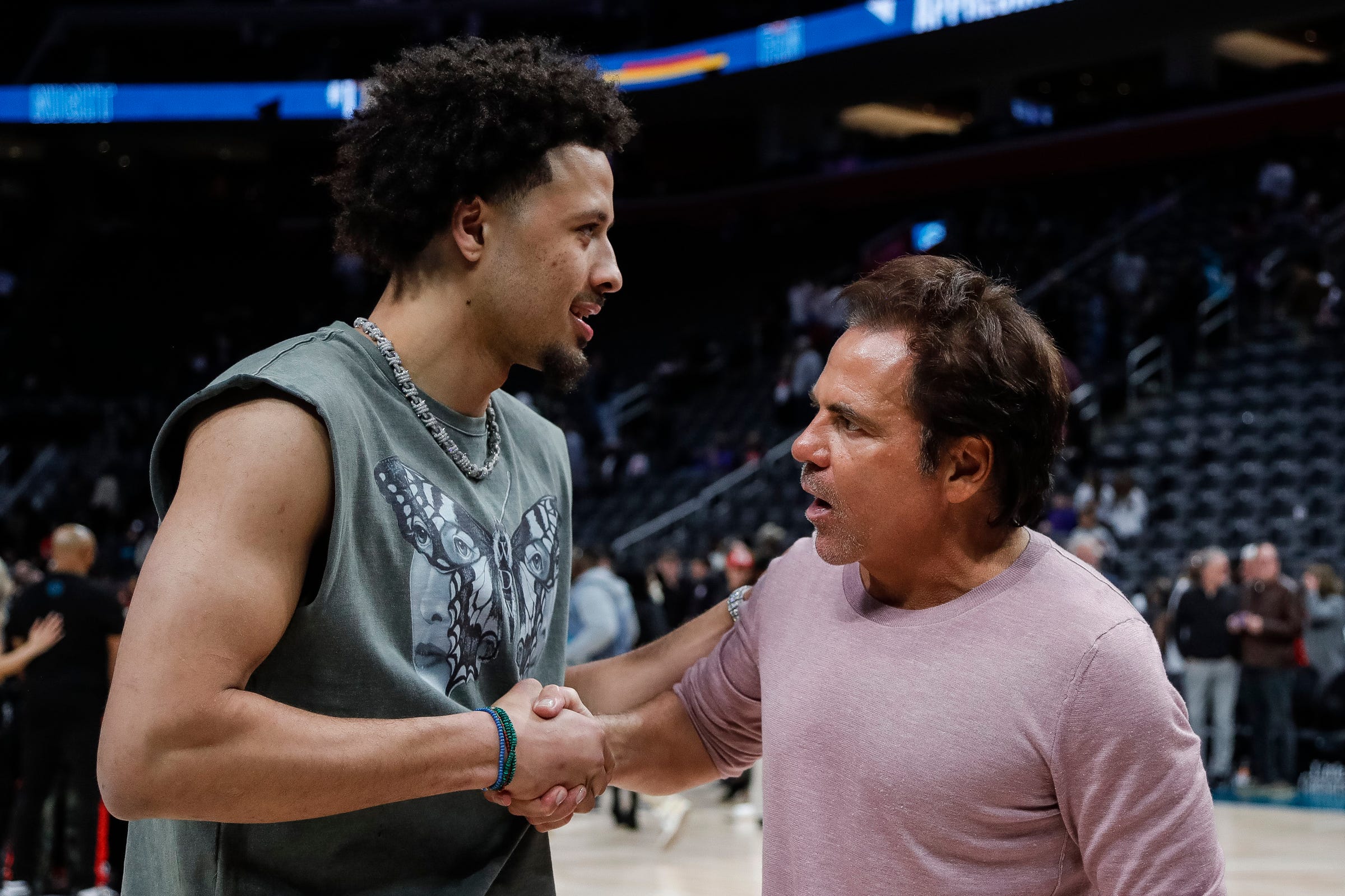 Fans chant for Detroit Pistons owner Tom Gores to 'Sell the team' after