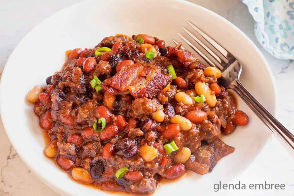 Best Baked Bean Casserole (Baked Beans with Hamburger and Bacon)