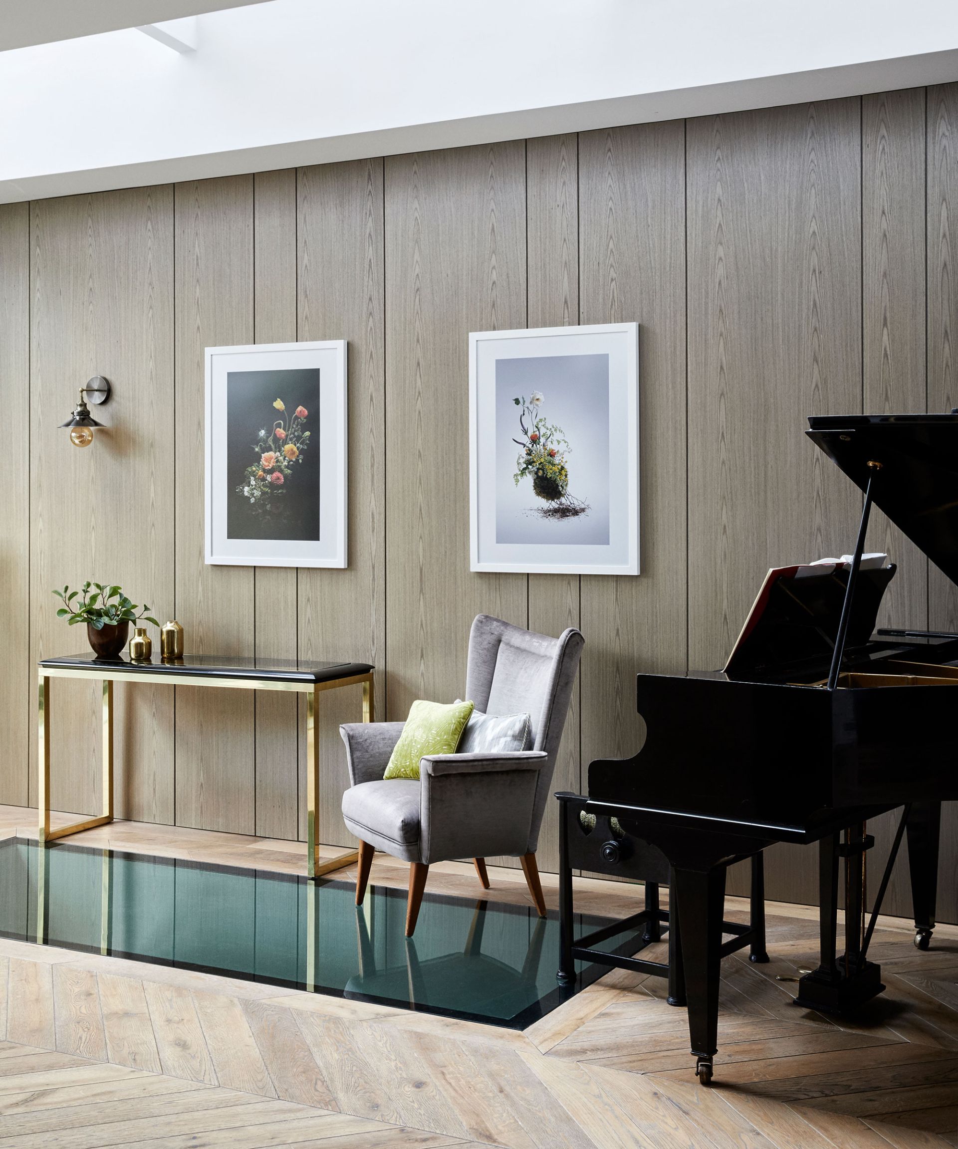 <p>                     Wood is a key material choice for a mid-century modern living room – and if you want to replicate a true Mad Men aesthetic, look no further than wall panelling.                    </p>                                      <p>                     When designing a living room, fitting wall panelling horizontally will make a room feel wider or longer, making it a great trick for small spaces.                    </p>                                      <p>                     Plus, panelling for walls can be a work of art in itself – it needn't be solely architectural.                   </p>