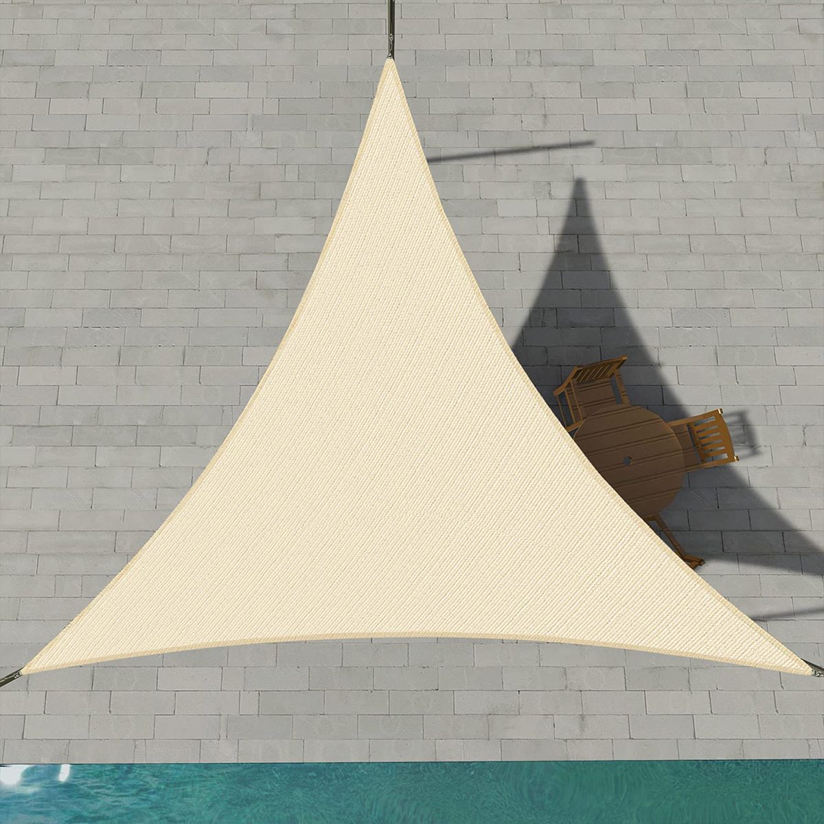 <h3 class="">Patio Paradise Triangle Shade Sail</h3> <p>For those looking to add some shade to a small patio or that awkward corner of their deck, the <a href="https://www.amazon.com/dp/B01N1YNUUC" rel="noopener">triangle shade sail</a> is a solid option. It can also provide shade for a <a href="https://www.familyhandyman.com/project/how-to-build-a-covered-sandbox/" rel="noopener noreferrer">kid's sandbox</a> area. The triangle shape allows for versatile placement, and the petite size (available as small as 2 feet by 2 feet) makes it easy to hang up on your own. Available in several colors and patterns, it's made of high-density polyethylene, which is knitted instead of woven, allowing heat and humidity to rise through the fabric and reducing ambient air temperatures below.</p> <p><strong>Pros</strong></p> <ul> <li class="">Available in 42 size options, including small ones</li> <li>Had double-layer webbing to prevent tearing</li> <li class="">Comes in 11 colors and patterns</li> </ul> <p><strong>Cons</strong></p> <ul> <li class="">Installation kit sold separately</li> </ul> <p class="listicle-page__cta-button-shop"><a class="shop-btn" href="https://www.amazon.com/dp/B01N1YNUUC">Shop Now</a></p>