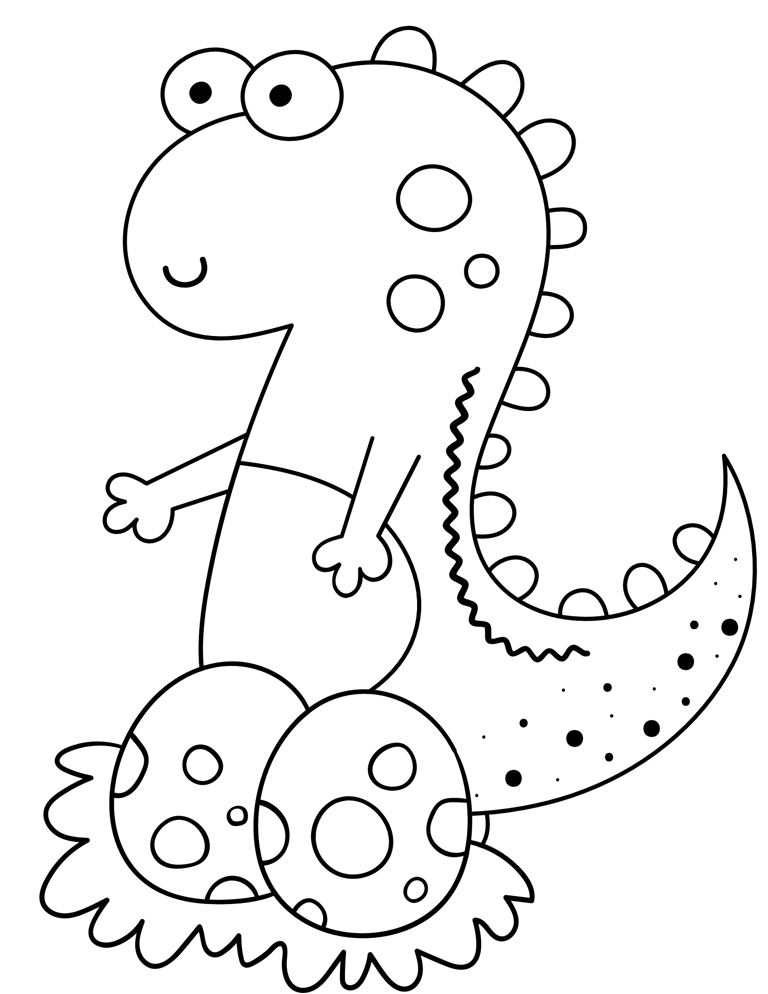 cute dinosaur coloring page