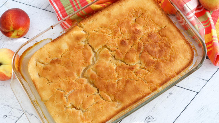 Two Words To Describe This Peach Cobbler Peachy For Peach Cobbler