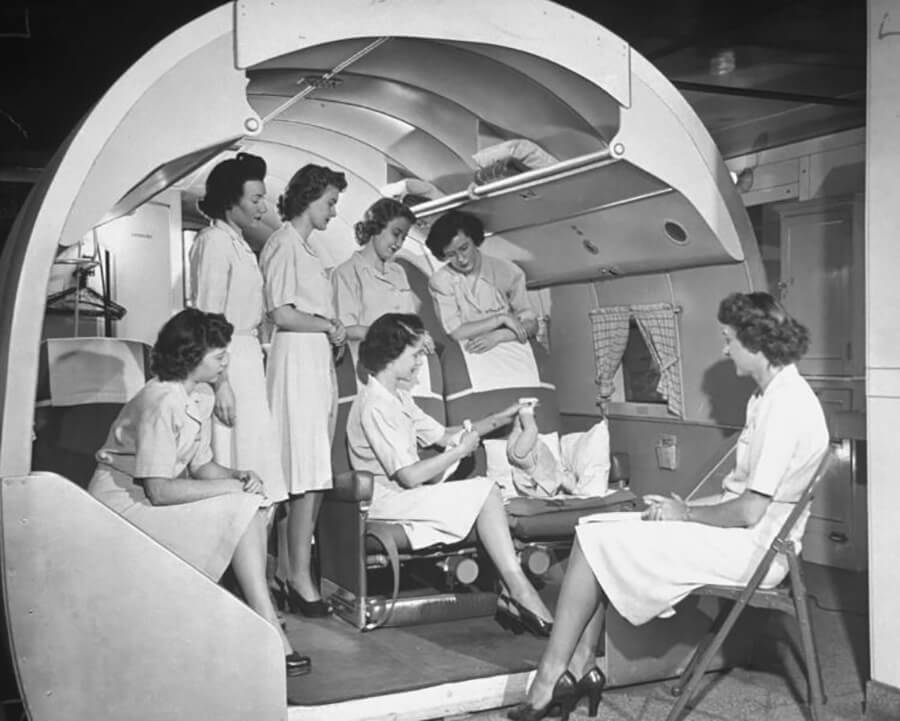 <p>Today we mostly nod to flight attendants for a beverage or a snack, but in the '40s, flight attendants were expected to wait on the every need of a passenger. This included changing a baby's diaper, if a guest needed help, as well as watching over the children on the plane.</p> <p>Airlines had very strict rules for their flight attendants to follow when it came to their own wishes to become a mother, however. At the time, flight attendants were not allowed to be pregnant, or even have children.</p>