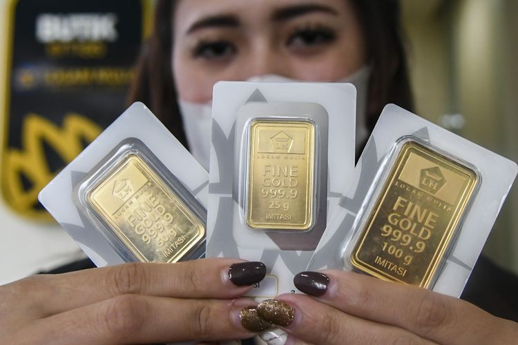harga emas antam hari sabtu ini, anjlok rp 14.000 per gram