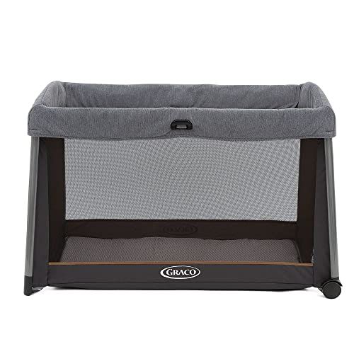 <p><strong>£67.50</strong></p><p>If space is at a premium and you need a travel cot that tucks easily away, this dinky crib from <a href="https://gracobaby.eu/uk">Graco</a> is a great shout. It comes with a double fold design, so it can be carried around easily or made even smaller for storage at home. Better yet it comes with a handy bag and wheels for easy transportation. And if keeping the cost down is a concern, it's also one of the cheaper travel cots on our list.</p><p><strong>Dimensions</strong>: 119 x 63 x 68 cm<br><strong>Folded size</strong>: 26 x 66 x 66 cm<br><strong>Weight</strong>: 6.78kg</p>
