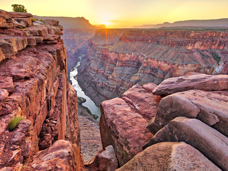<p>Located in Arizona, the canyon stretches for <a href="https://www.livescience.com/27489-grand-canyon.html">277 miles</a> and could date as far back as <a href="https://www.nationalparks.org/connect/blog/8-facts-about-grand-canyon-you-never-knew">70 million years ago</a>. Over 4.7 million people visited the Grand Canyon in 2022, according to the <a href="https://www.nps.gov/grca/learn/management/statistics.htm">National Park Service</a>.</p>