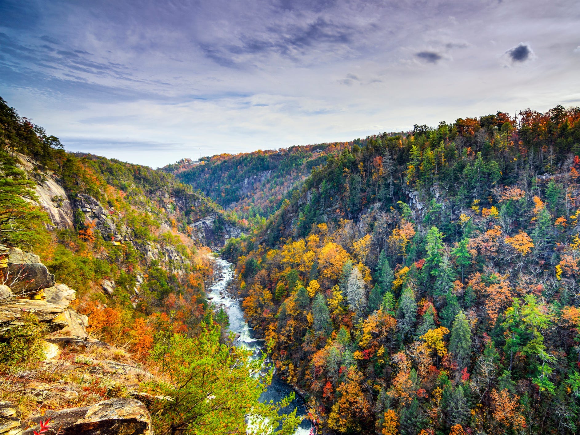 <p>The gorge, which is almost 2 miles long and 1,000 feet deep, features six waterfalls and an 80-foot suspension bridge. Insider previously named it the <a href="https://www.insider.com/beautiful-natural-attractions-in-every-state-2016-11#georgia-tallulah-gorge-10">most breathtaking natural wonder</a> in Georgia.</p>