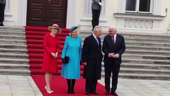King Charles greets well-wishers after meeting German president