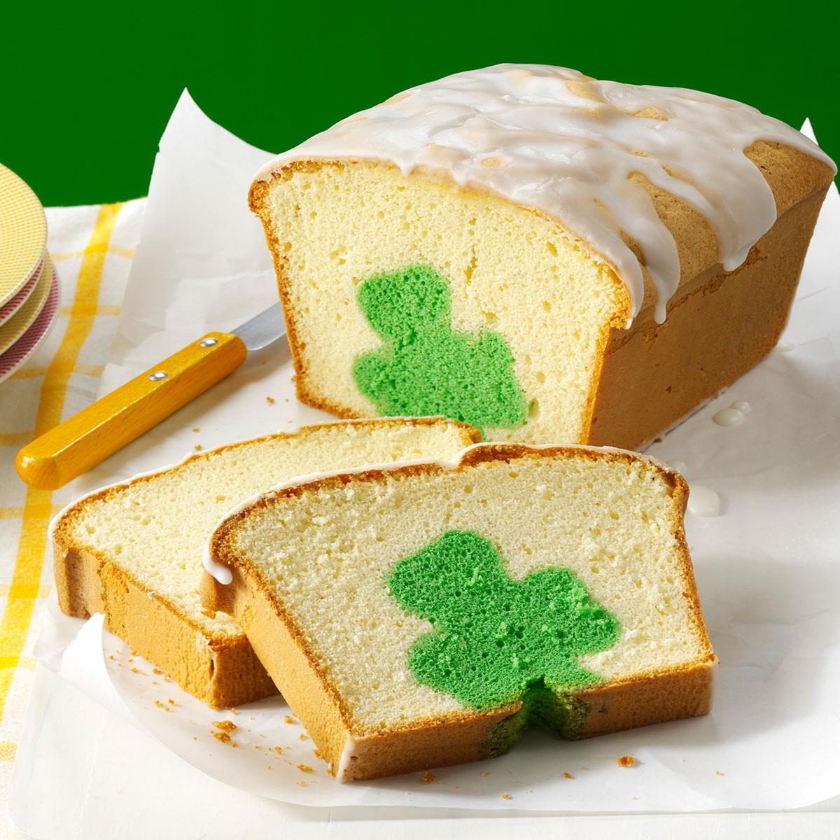 <p>My son Gabriel loves surprises inside cakes, like seeing a shamrock when this cake is sliced. Everyone wants to know how it’s done. — Angela Lively, Spring, Texas </p> <div class="listicle-page__buttons"> <div class="listicle-page__cta-button"><a href='https://www.tasteofhome.com/recipes/shamrock-cutout-pound-cake/'>Go to Recipe</a></div> </div>