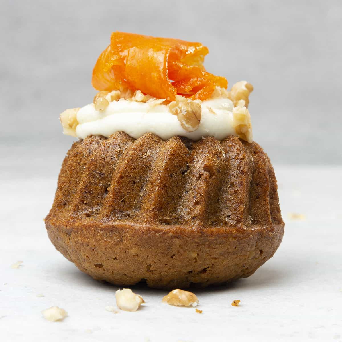 <p>Easy <strong><a href="https://www.spatuladesserts.com/moist-carrot-mini-bundt-cake-recipe/">Mini Carrot Cakes</a></strong> with silky cream cheese frosting are the ultimate Carrot cake experience in a lovely Mini Bundt version! These adorable small carrot cakes have the perfect individual serving sizes and the most amazing soft, melt-in-your-mouth texture with silky cream cheese frosting and a super-easy yet decorative candied carrot finish.</p> <p><strong>Go to the recipe: <a href="https://www.spatuladesserts.com/moist-carrot-mini-bundt-cake-recipe/">Mini Carrot Cakes</a></strong></p>
