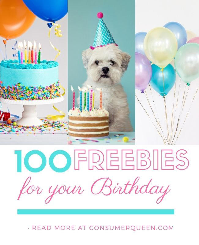 Score Over 100 Birthday Freebies