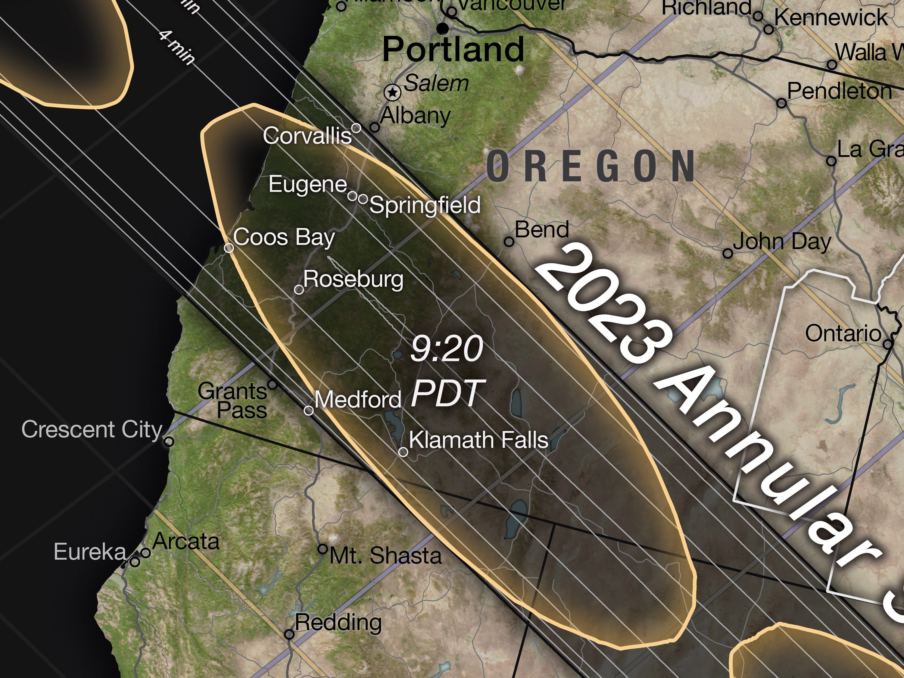 NASA map shows how, where, and when to see solar eclipses in the US in ...