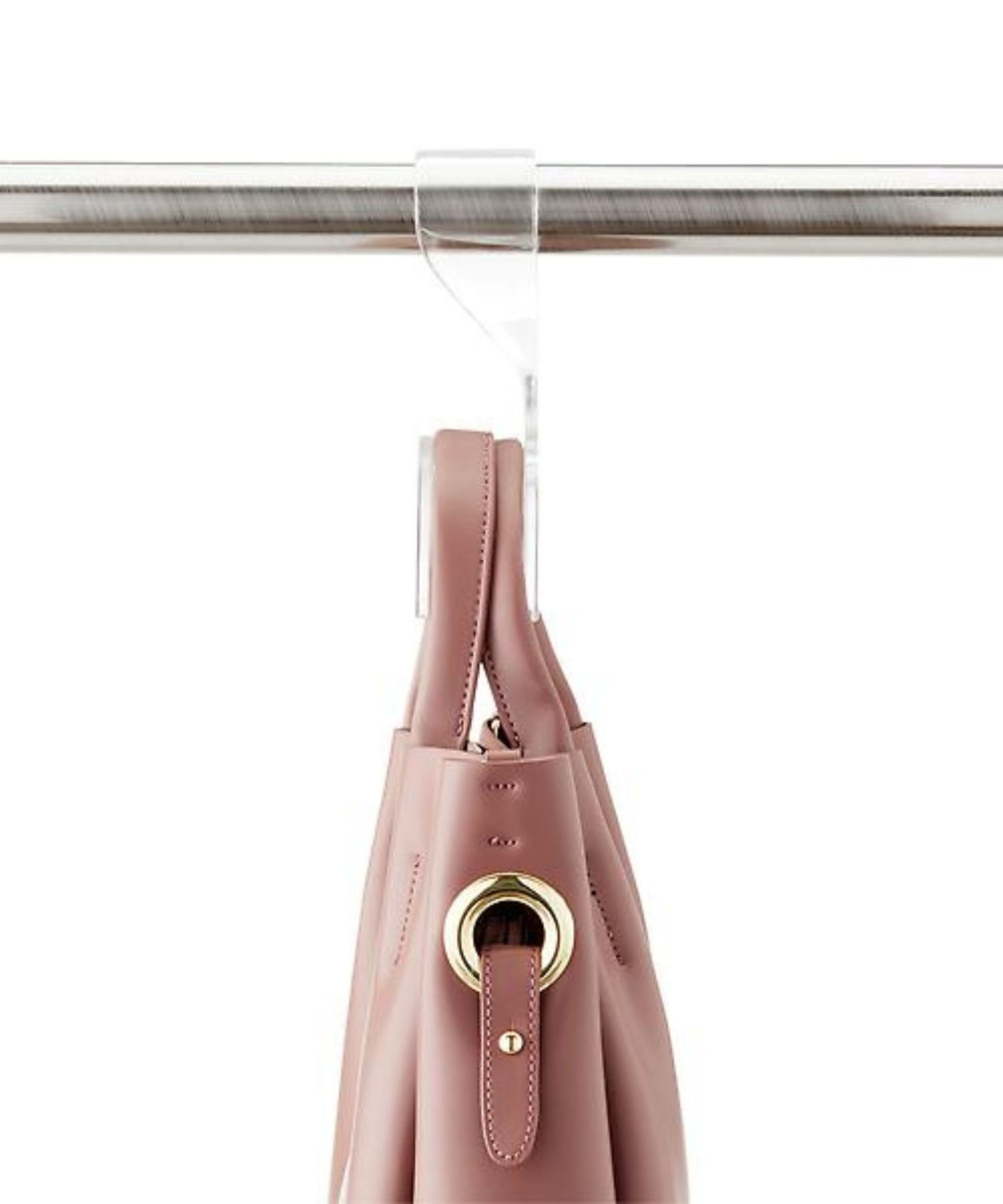 <p>                     If you have a bit of extra space in your closet and have a smaller purse collection, or even just a few that you want to have access to all the time, then purse hooks could be a great closet organizer to invest in, suggests Lauren Saltman, professional organizer and owner of Living. Simplified.                   </p>