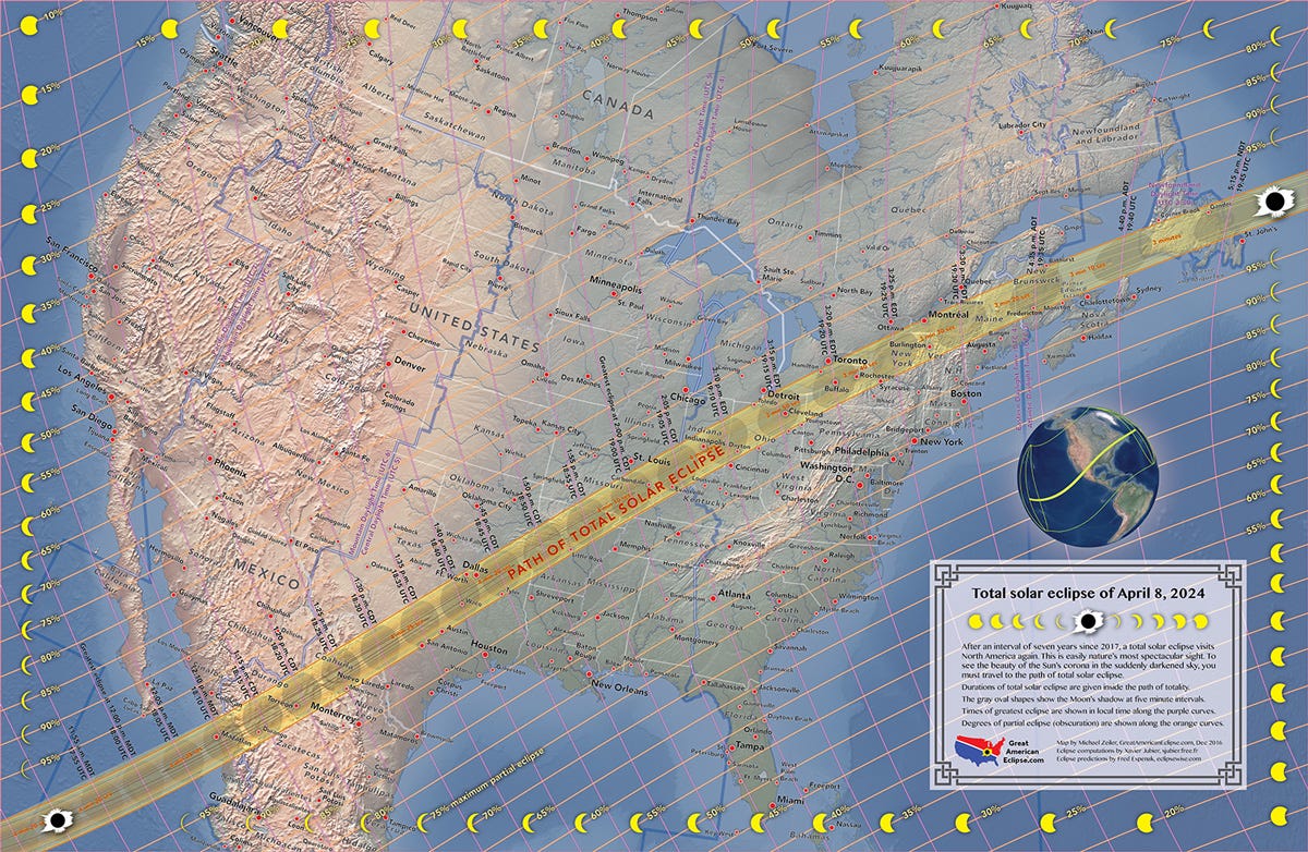 a total solar eclipse in april will cross 13 us states: which ones are on the path?