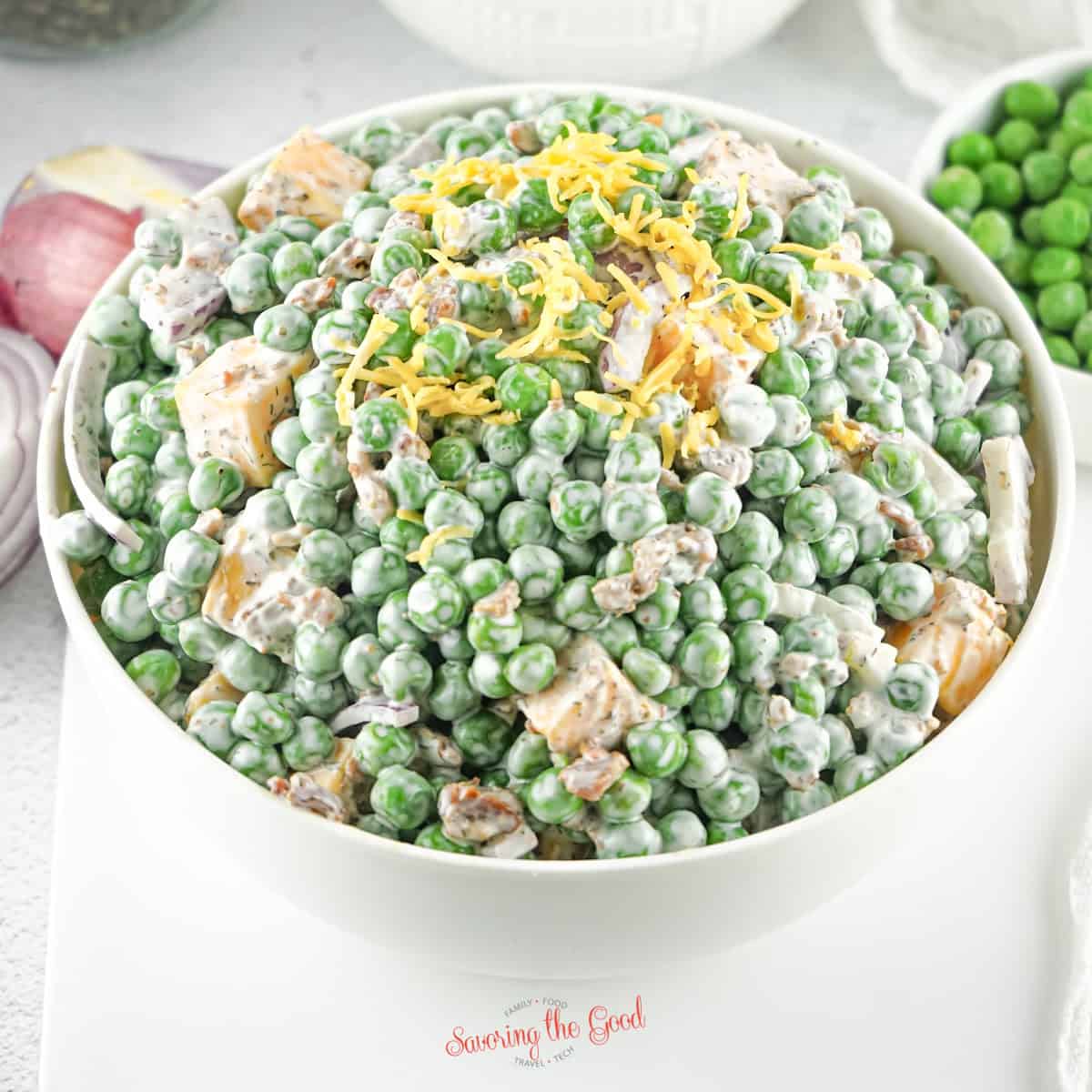 English Pea Salad Recipe Old Fashioned Cold Pea Salad   AA19z4ng.img