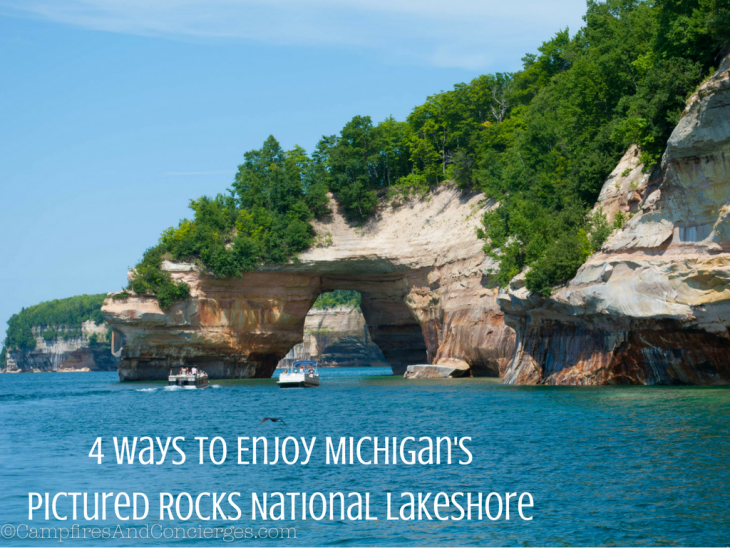 Guest post by Campfires and Conceigres Pictured Rocks National Lakeshore extends along the southern shore of Lake Superior in Northern Michigan, from Munising to Grand Marais. There are several ways to experience Pictured Rocks, including backpacking, camping, and boating. 4 Ways To Enjoy Michigan’s Pictured Rocks National Lakeshore 1. Pictured Rocks Cruises Seeing Pictured Rocks from the water is a unique experience and much easier than hiking into some remote sites along the shore. As part of the National Park Service, dogs aren’t allowed on the hiking trails. I was thrilled when I found out that Pictured Rocks Cruises offers on-site […]