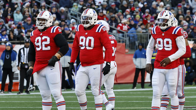 NT Davon Godchaux (92), DE Christian Barmore (90) and DE Keion White (99)