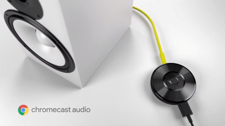 Chromecast Audio tem formato similar a de um vinil (Imagem: Google/Reprodução)