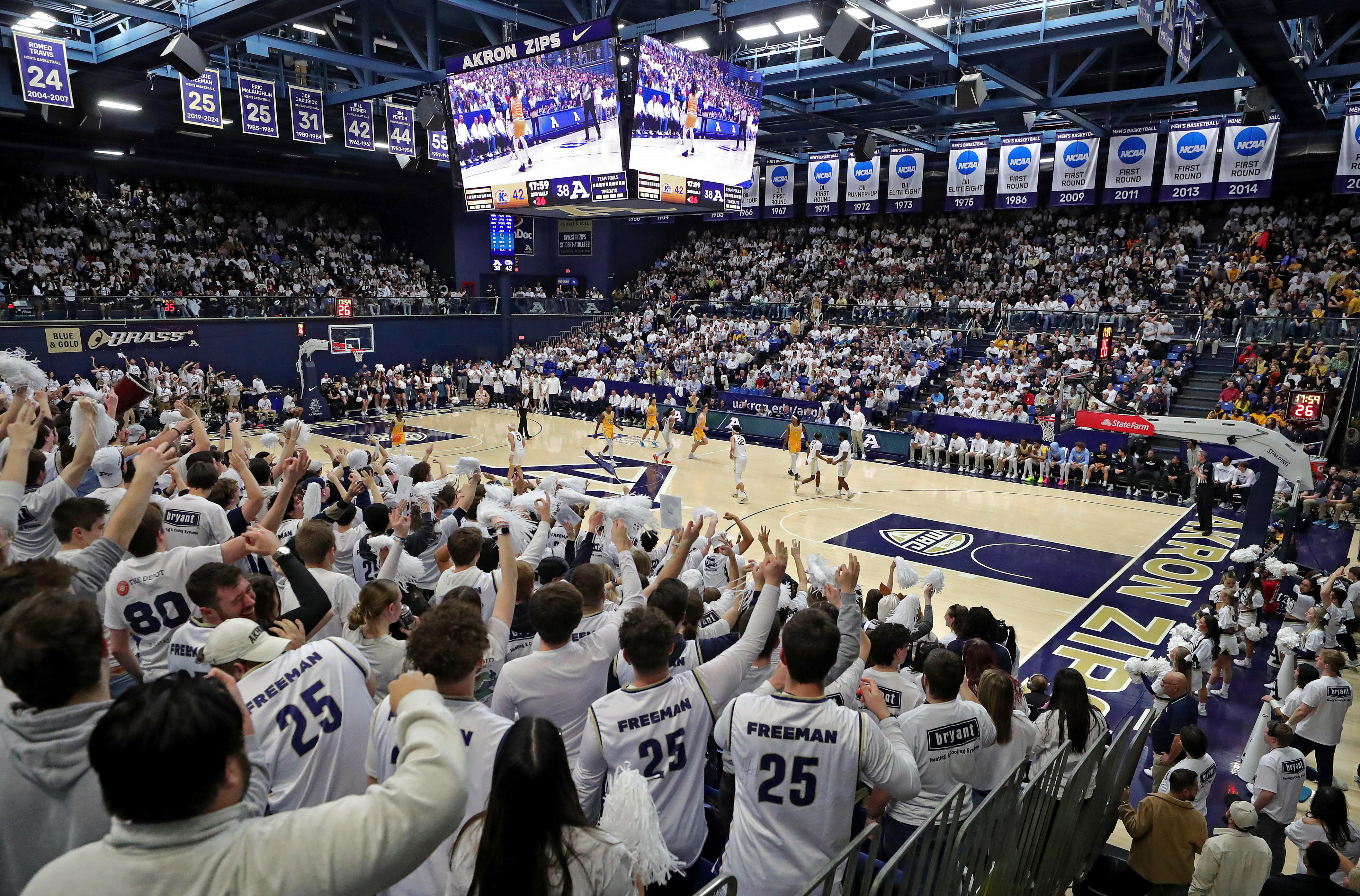 Akron men's basketball score, recap vs. Kent State. Zips roll to win
