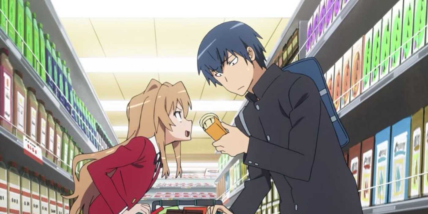 Taiga and Ryuji are shopping together in Toradora!
