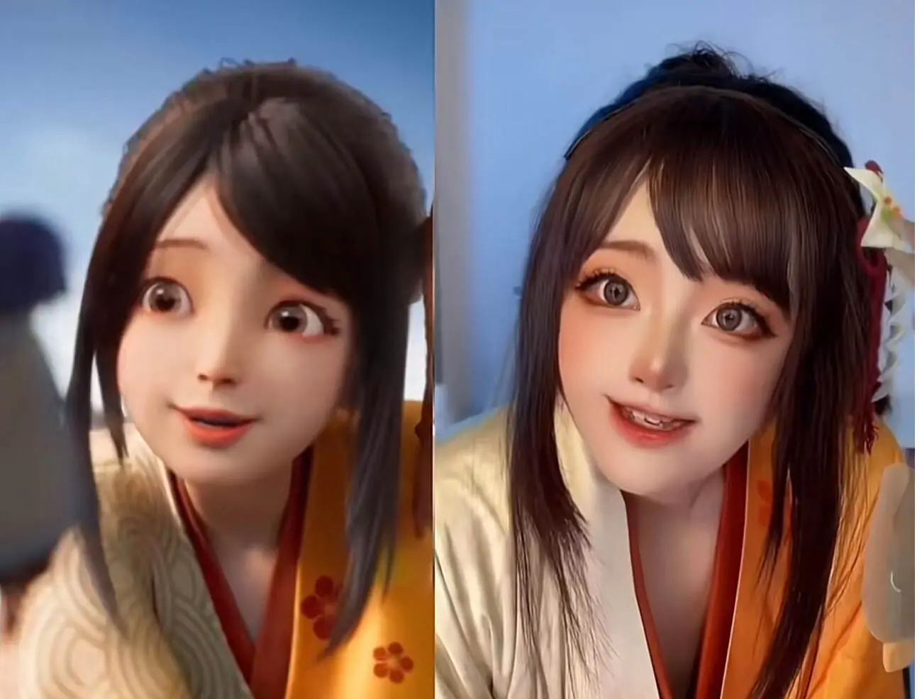 小柔COS阿通，形象还原，表情可爱，她是懂抓玩家心理的